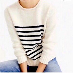 J. Crew  Factory Women's  Striped Rollneck Sweater 100% cotton